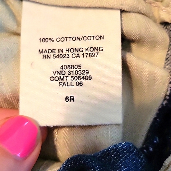 1969 GAP Jean's Limited Edition Dark Wash Boot Cut Jeans Size 6R lightly distres - Picture 9 of 10